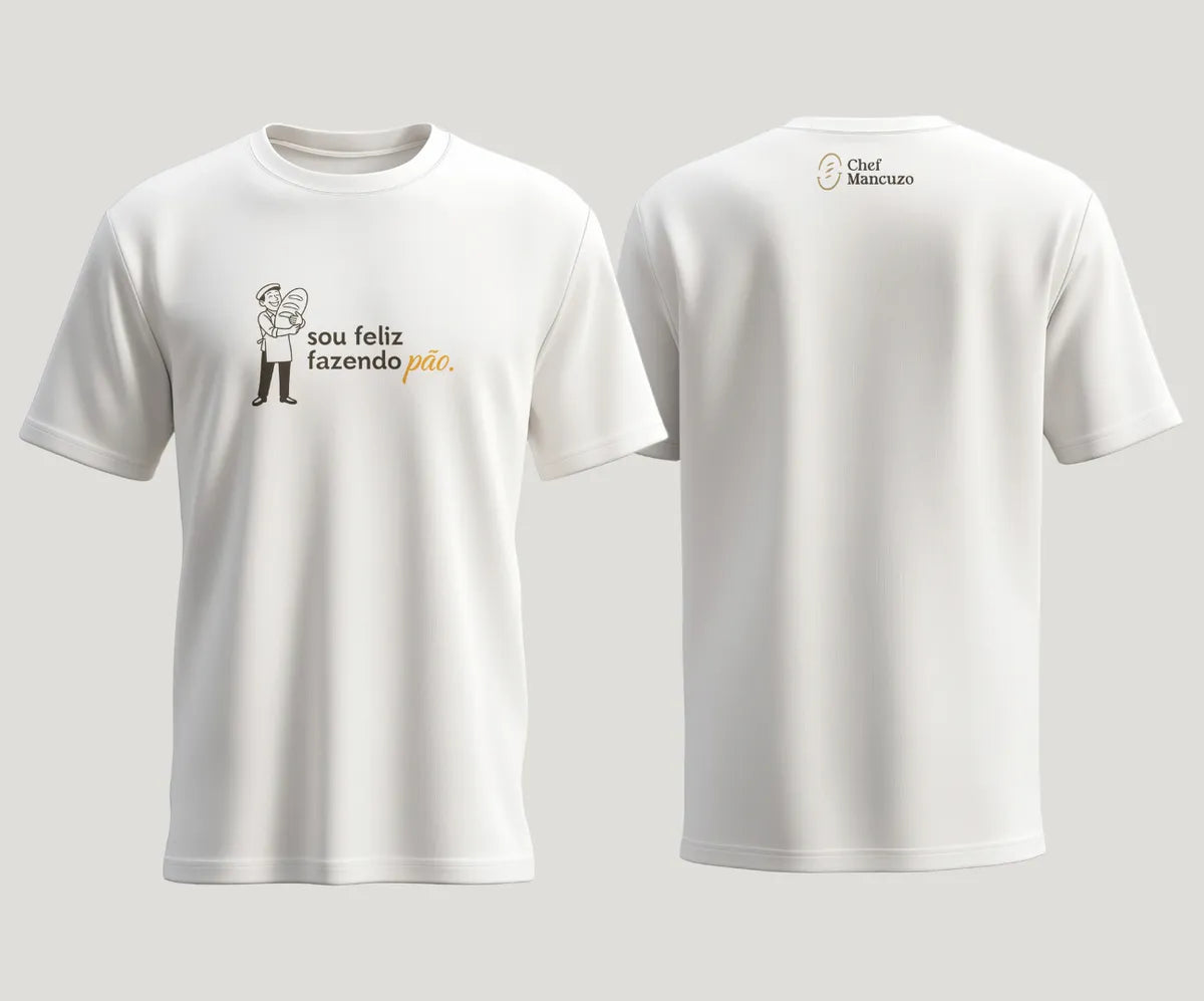 Kit Sou Feliz Fazendo Pão (camiseta, Caneca E Ecobag)