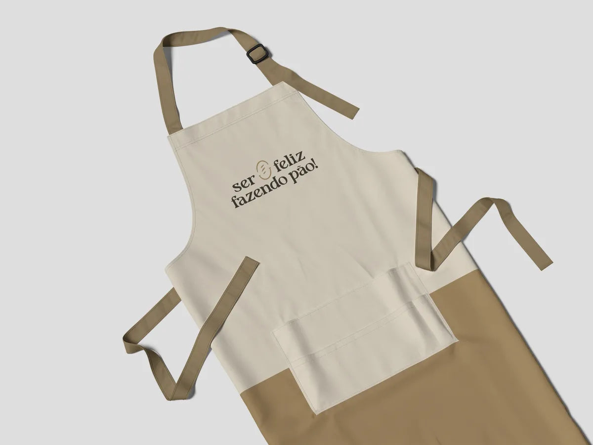 Avental Ser Feliz Fazendo Pão